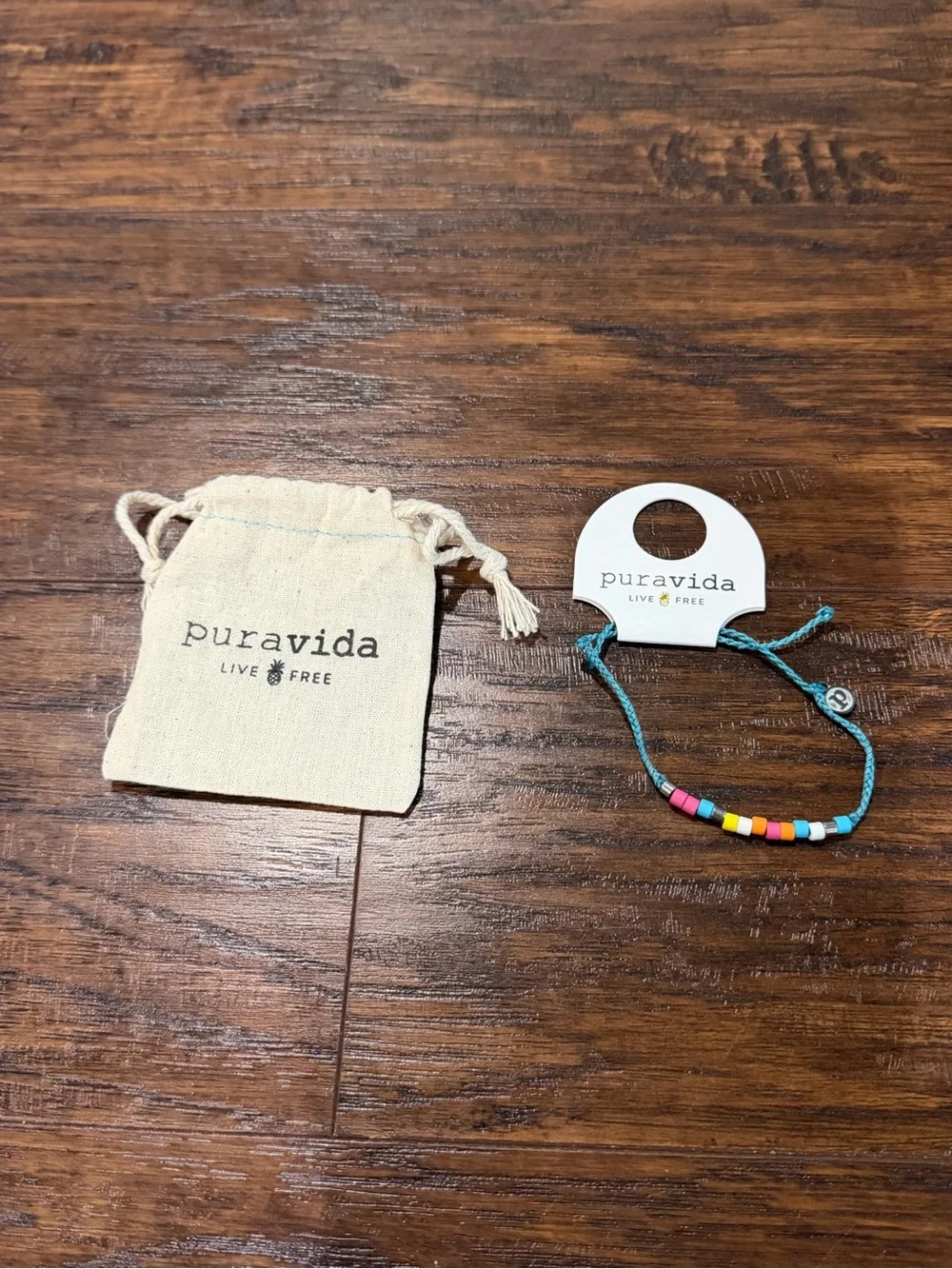Pura Vida Women's Blue & Beaded Adjustable Bracelet